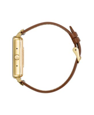 Women's Connect It Illume Smartwatch with Brown Leather and Blue Silicone Band, 37mm