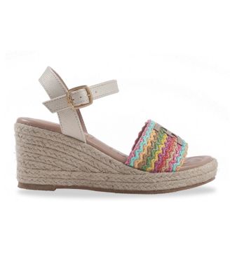 Little and Big Girls Lucia Band Espadrille Wedge Sandals