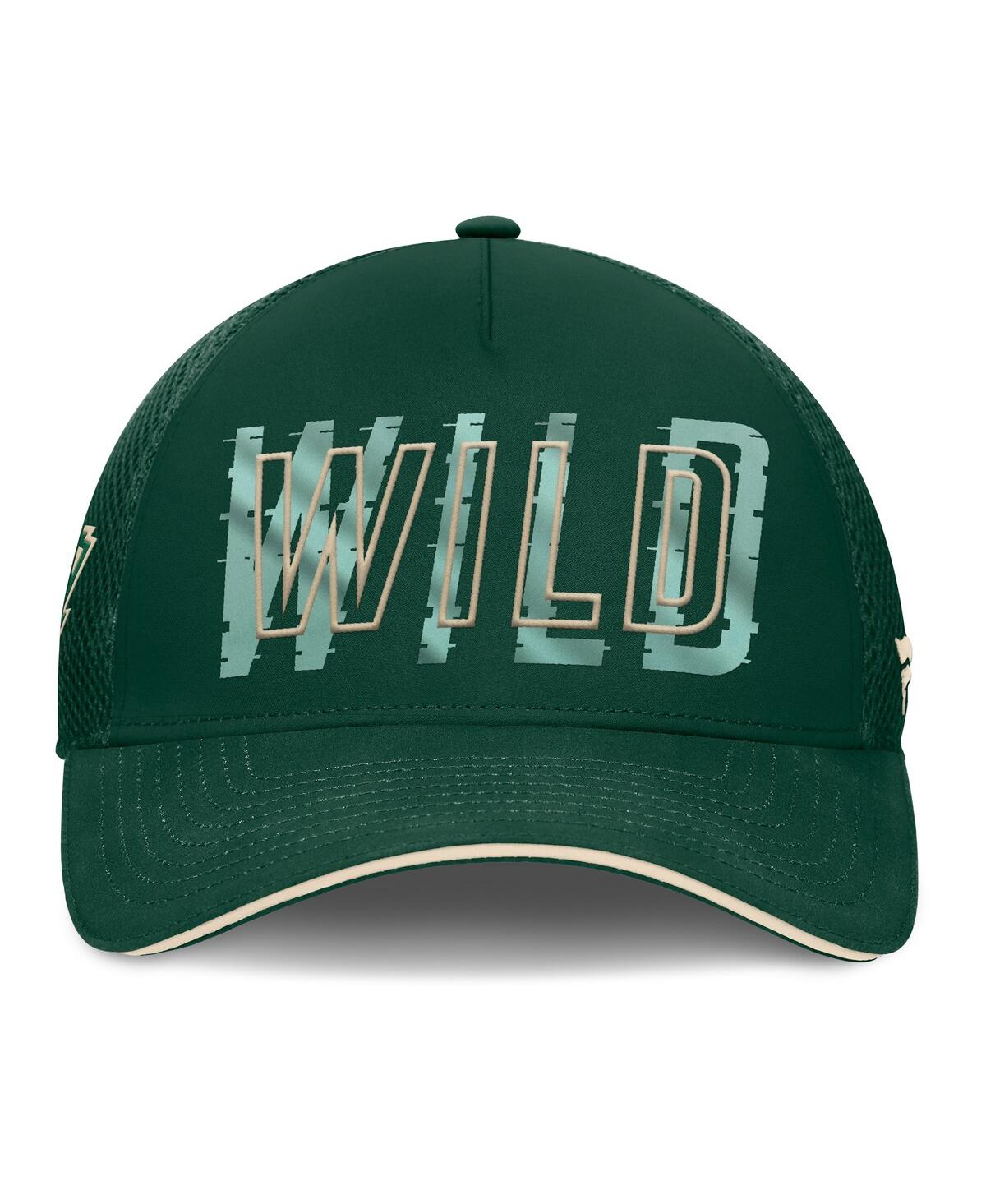 Fanatics Men's Green Minnesota Wild Fundamental Flex Hat In Green
