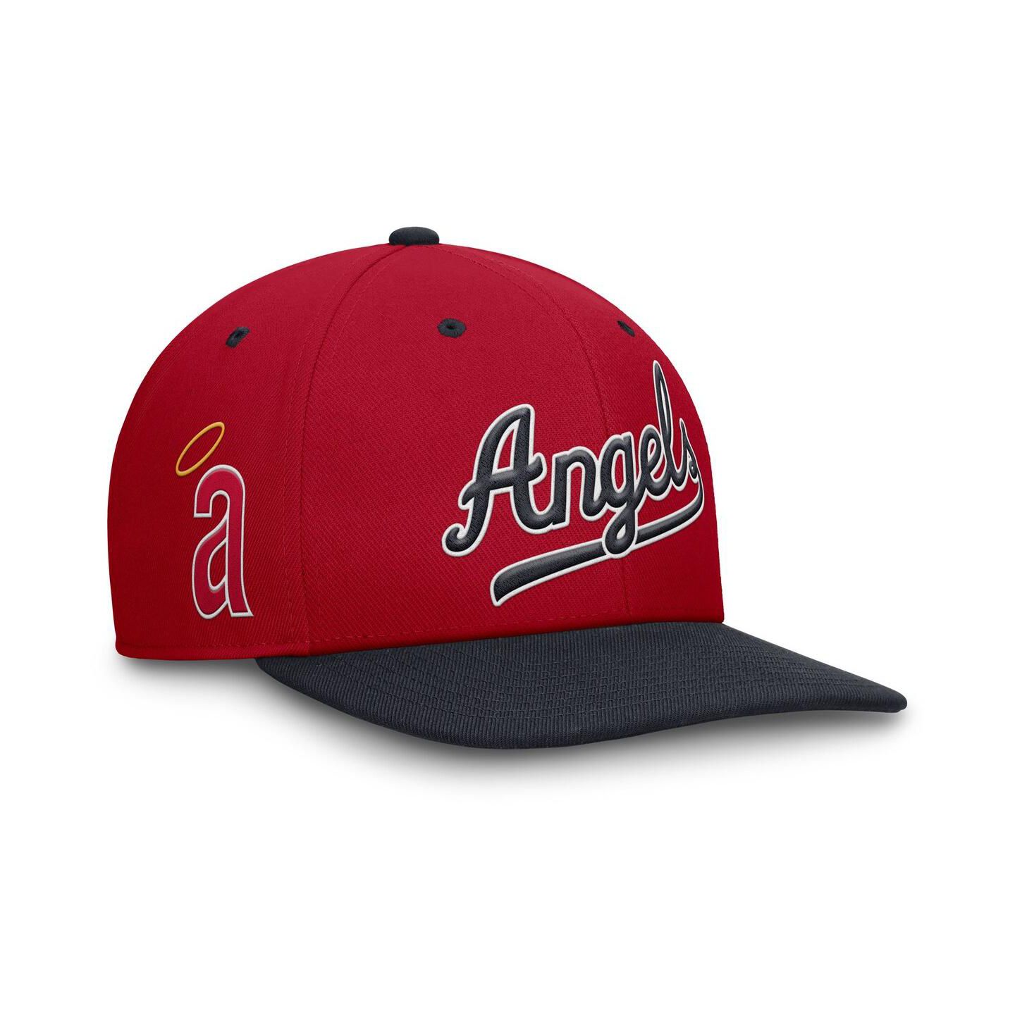 Мужская кепка Nike Red/Navy California Angels Cooperstown Collection Pro Performance Snapback Hat — фото 1