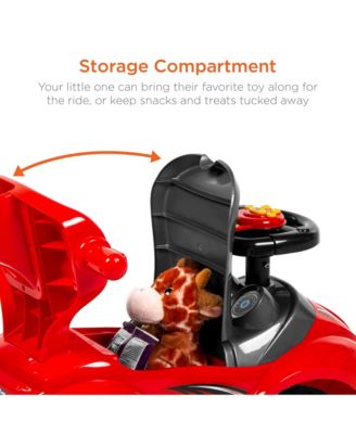 3-in-1 Kids Push and Pedal Toddler Ride On Wagon Play Toy Stroller w/ Sounds, Handle, Horn