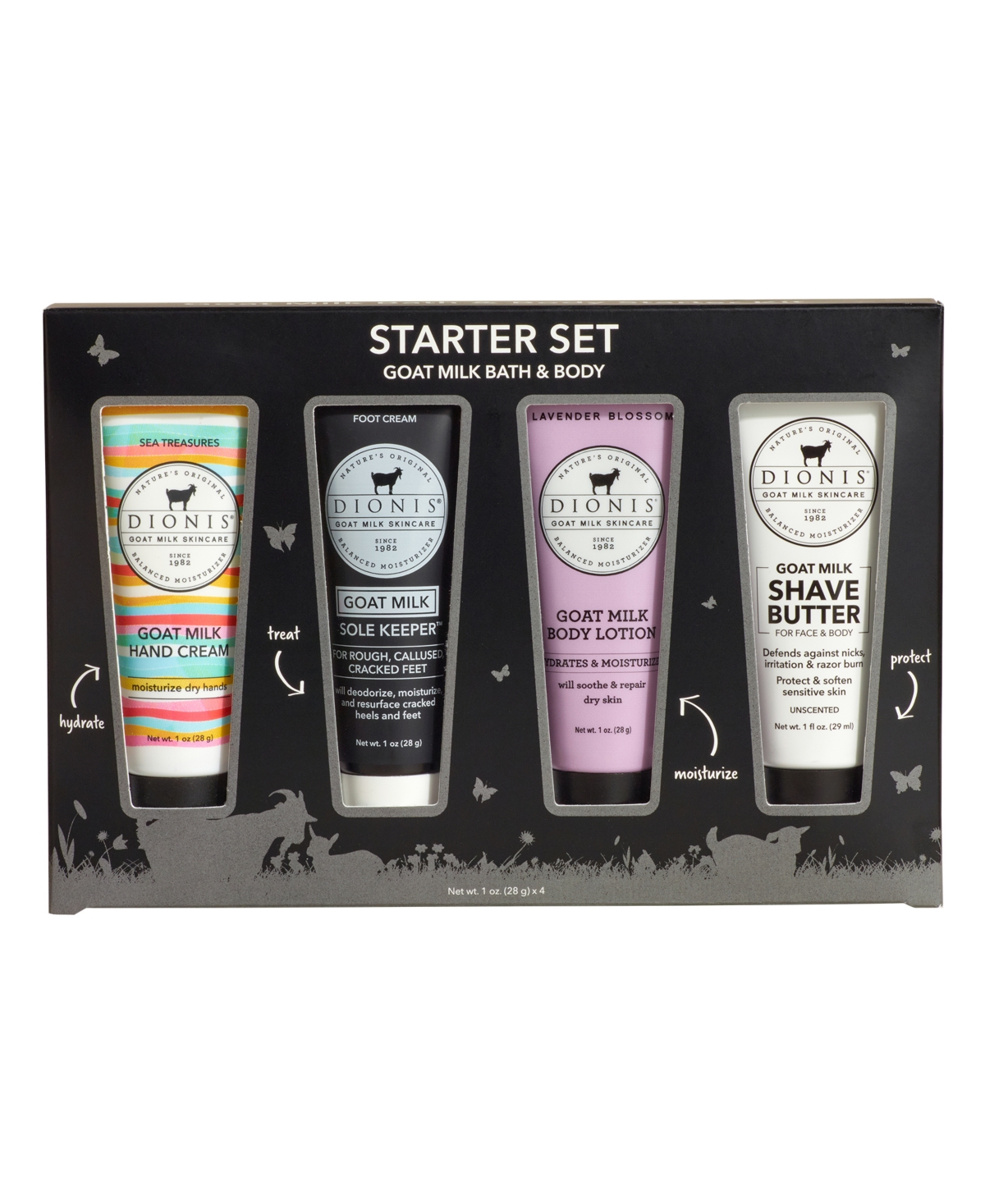 DIONIS GOAT MILK BATH AND BODY STARTER SET 