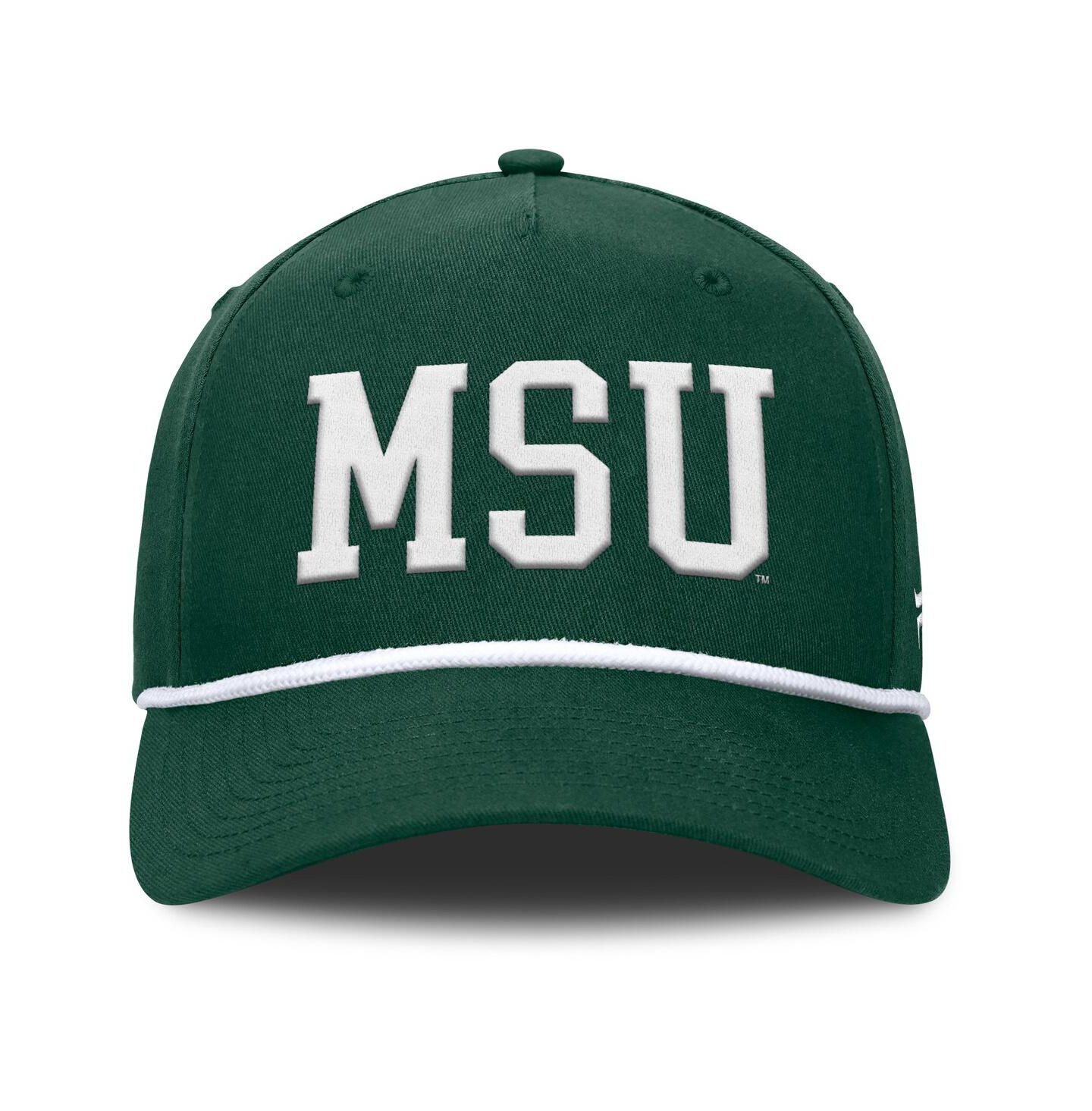 Мужская кепка Fanatics Green Michigan State Spartans Foul Ball Rope Adjustable Hat — фото 4