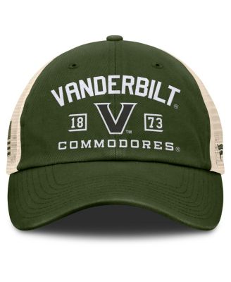 Men's Olive Vanderbilt Commodores OHT Military Appreciation Frontier Trucker Adjustable Hat