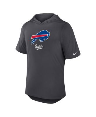 Men's Anthracite Buffalo Bills Tri-Blend Performance Hoodie T-Shirt