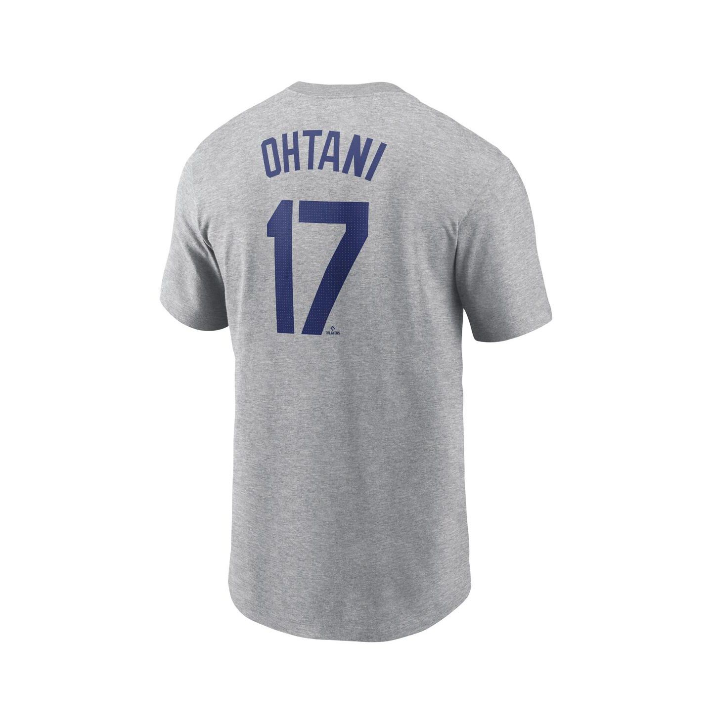 Мужская футболка Nike Shohei Ohtani Gray Los Angeles Dodgers 2024 Fuse Name & Number — фото 3