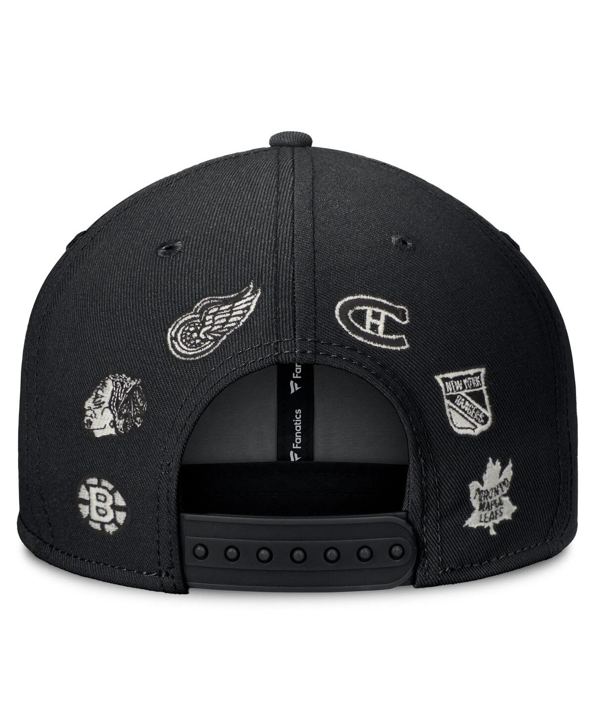 Fanatics Men's Gray Original 6 Henley Snapback Hat In Gray,black