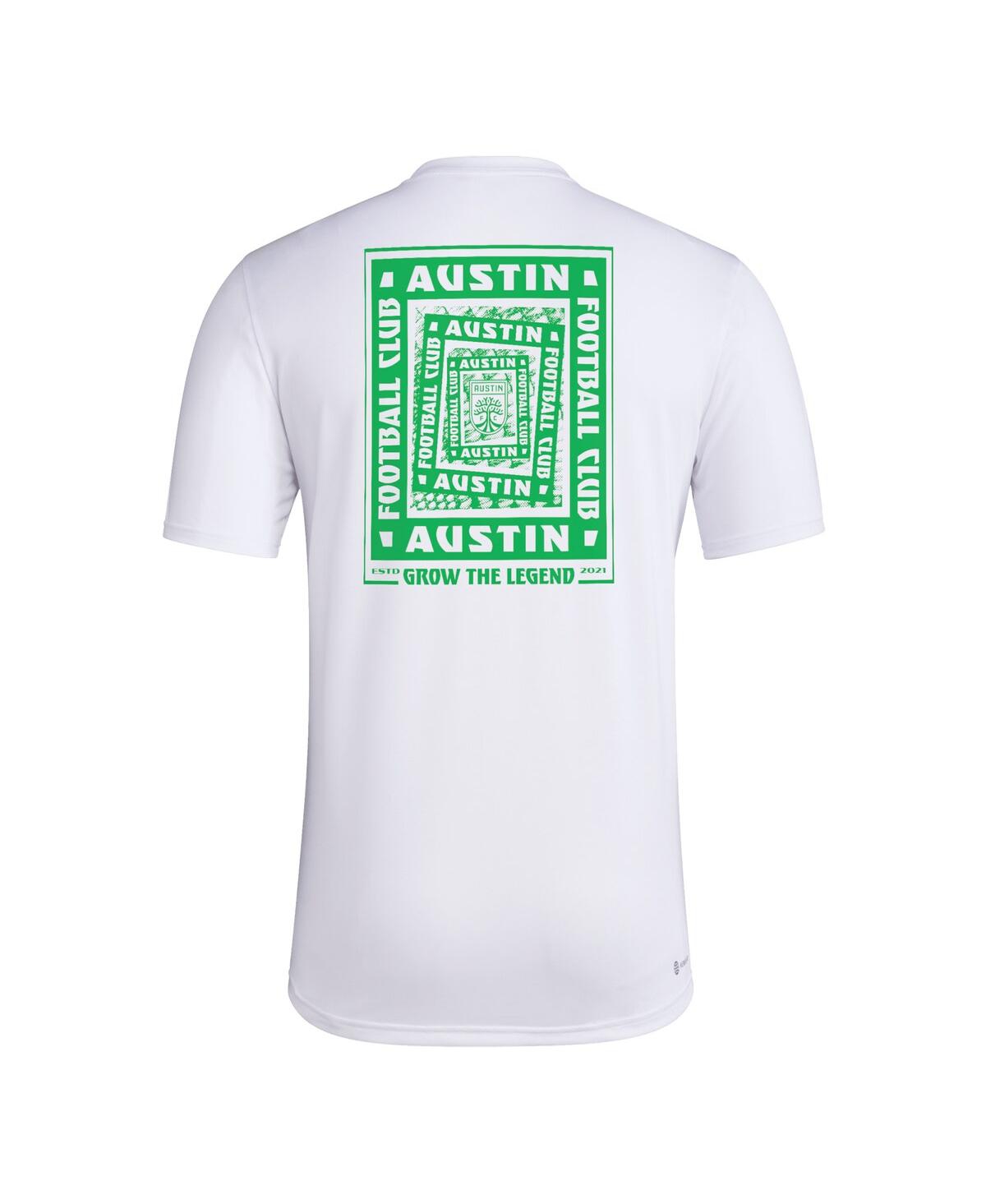 Adidas Originals Men's White Austin Fc Local Wrap T-shirt In Multi