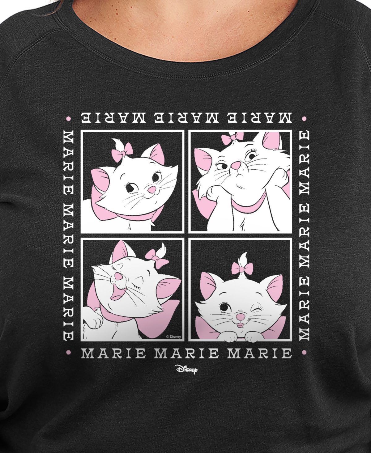 Hybrid Apparel Plus Size The Aristocats Marie Graphic Pullover T-shirt In Black