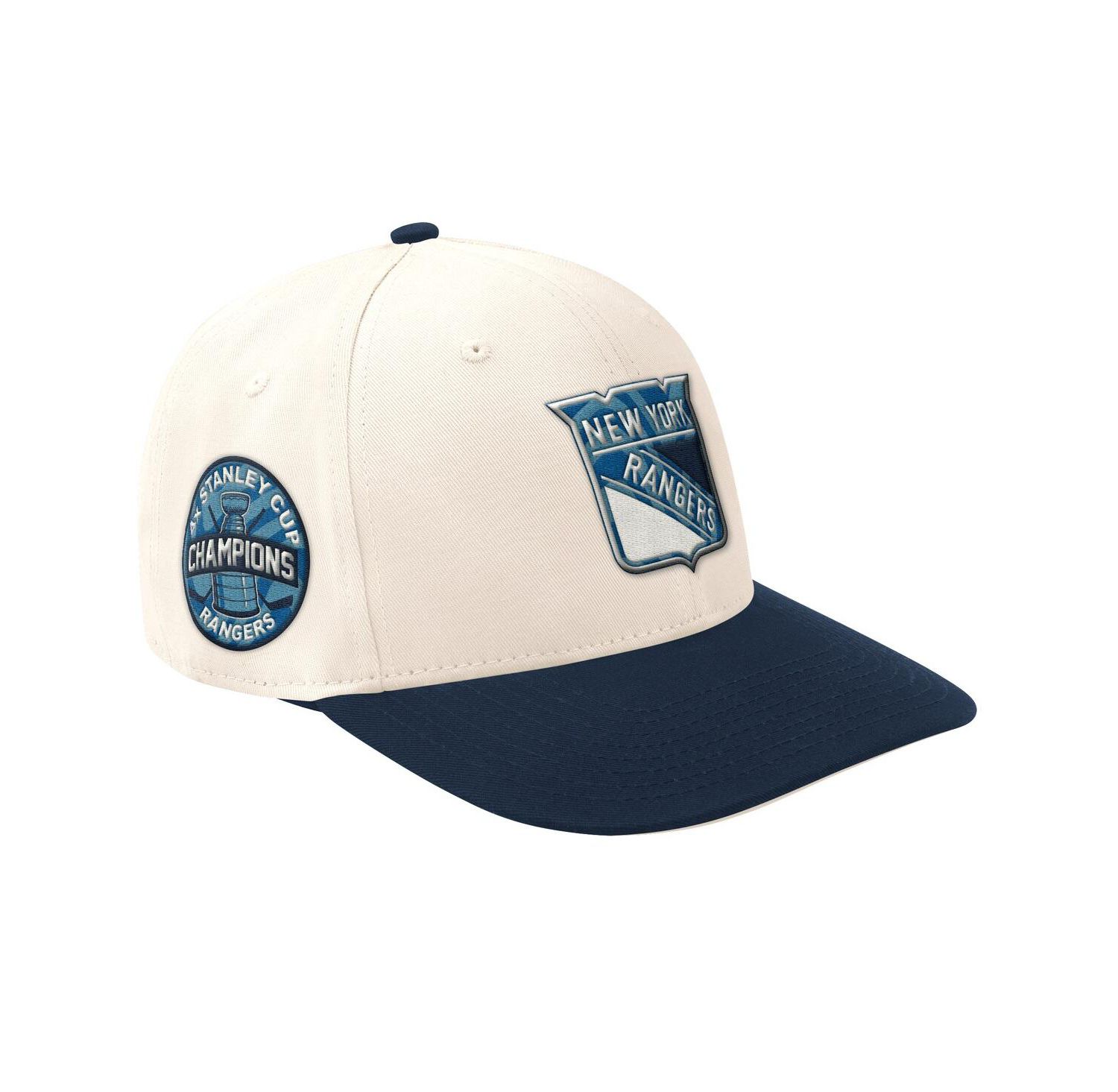 Men's Cream/Navy New York Rangers Blue Wave Classic Adjustable Hat