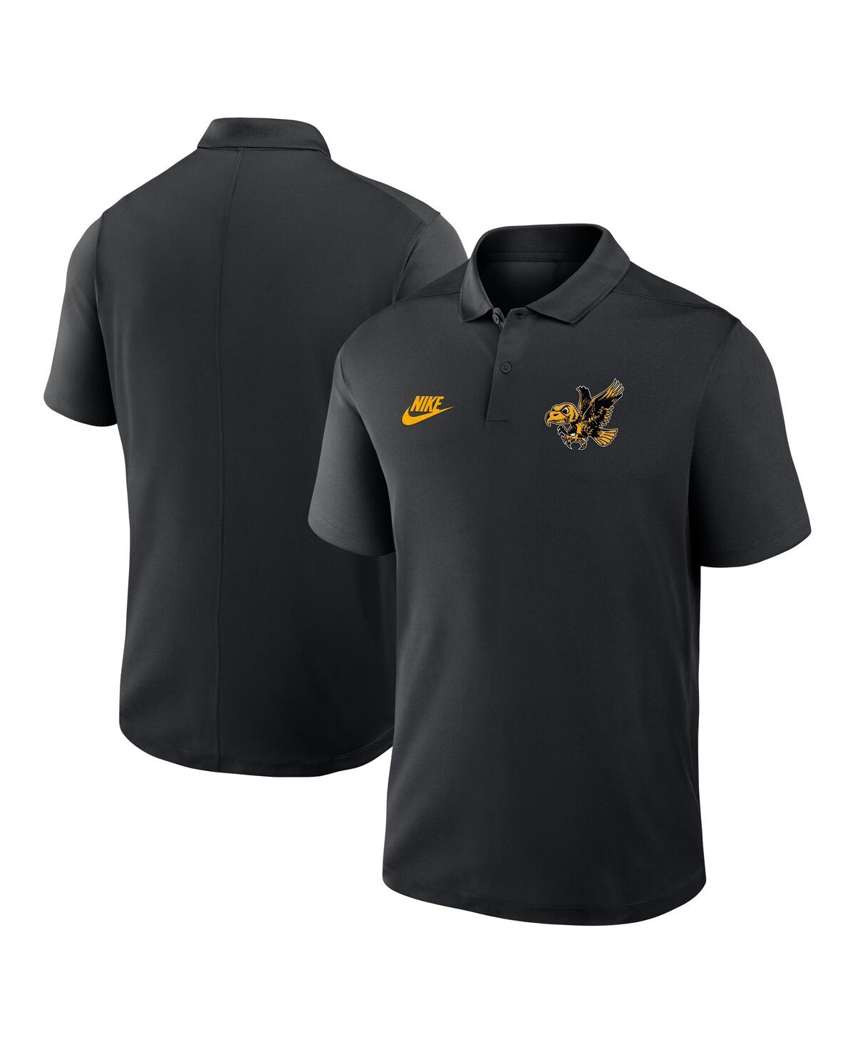 Nike Men's Black Iowa Hawkeyes Primetime Victory Legacy Vault Logo Performance Polo Shirt In Black