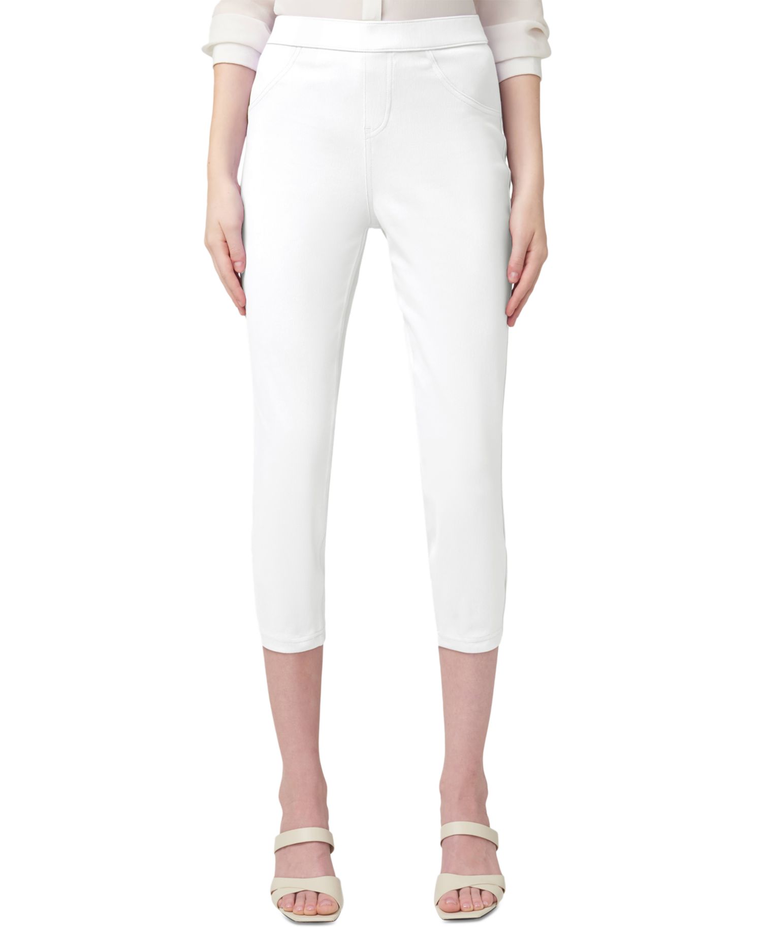 Women's Mid-Rise Pull-On Denim Capri Leggings