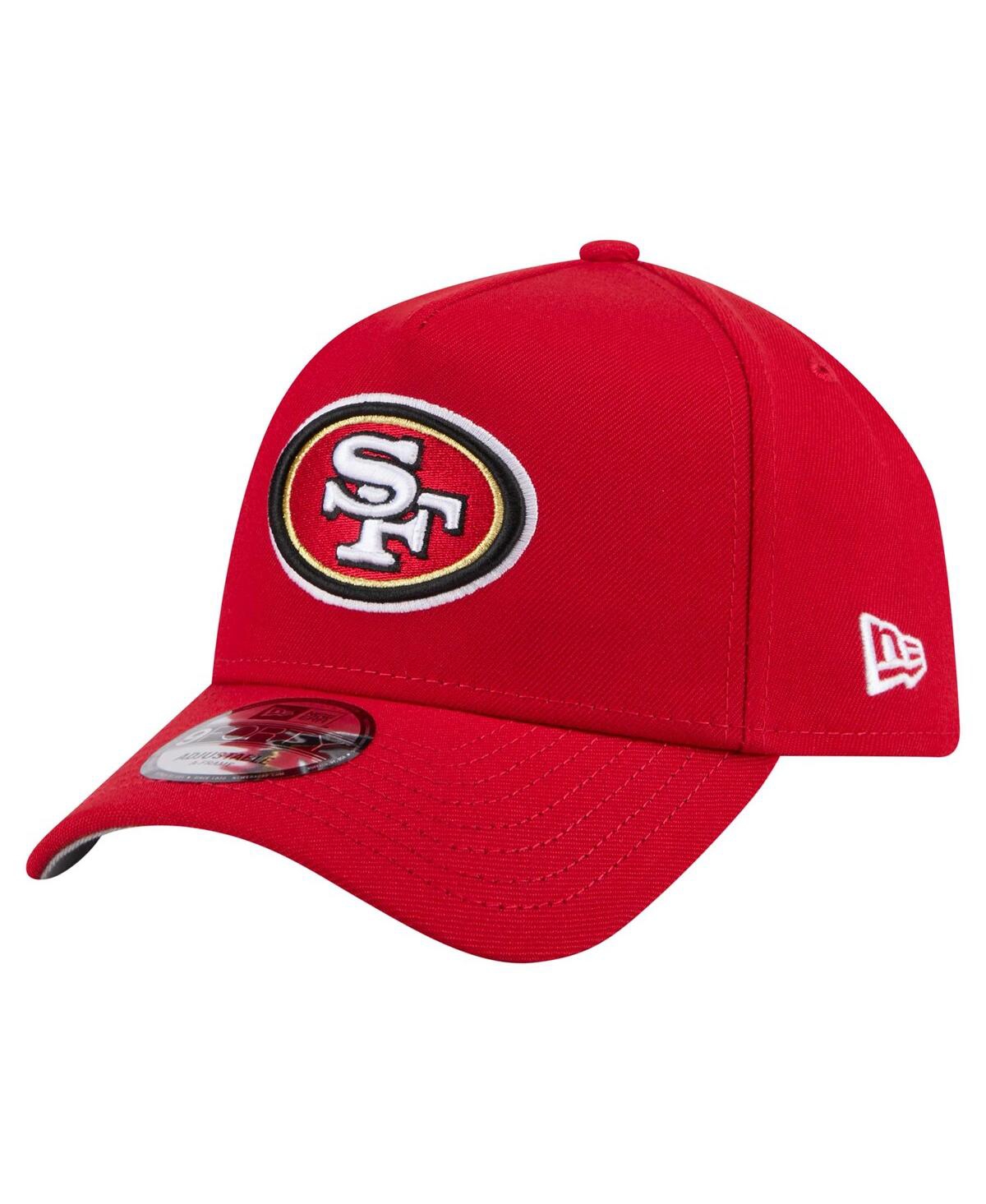 NEW ERA MEN'S SCARLET SAN FRANCISCO 49ERS A-FRAME 9FORTY ADJUSTABLE HAT 
