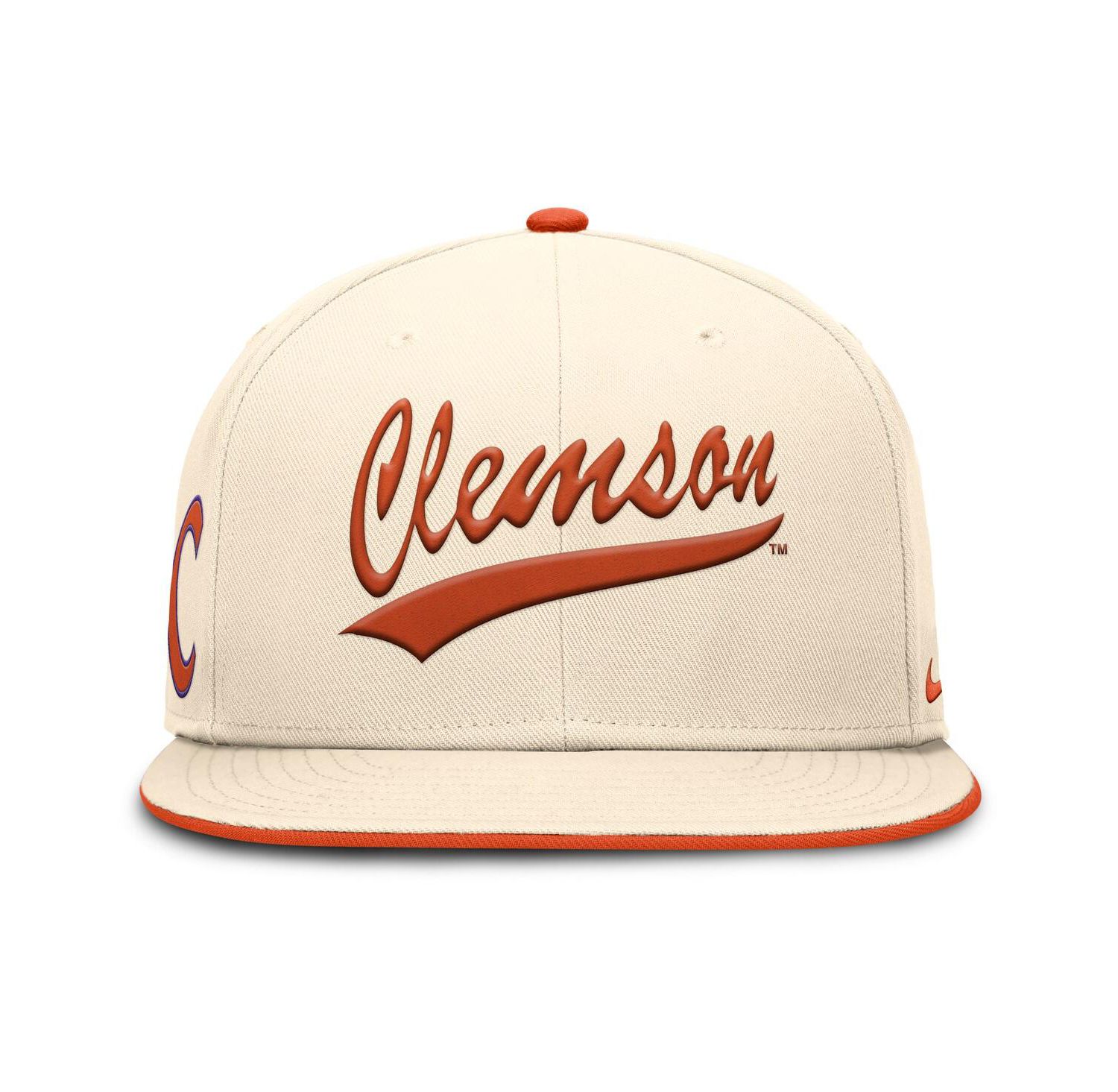 Men's Natural Clemson Tigers Primetime True Performance Fitted Hat