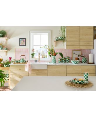 Mackenzie-childs Mackenzie Childs Emerald Check Dinnerware Serveware Collection