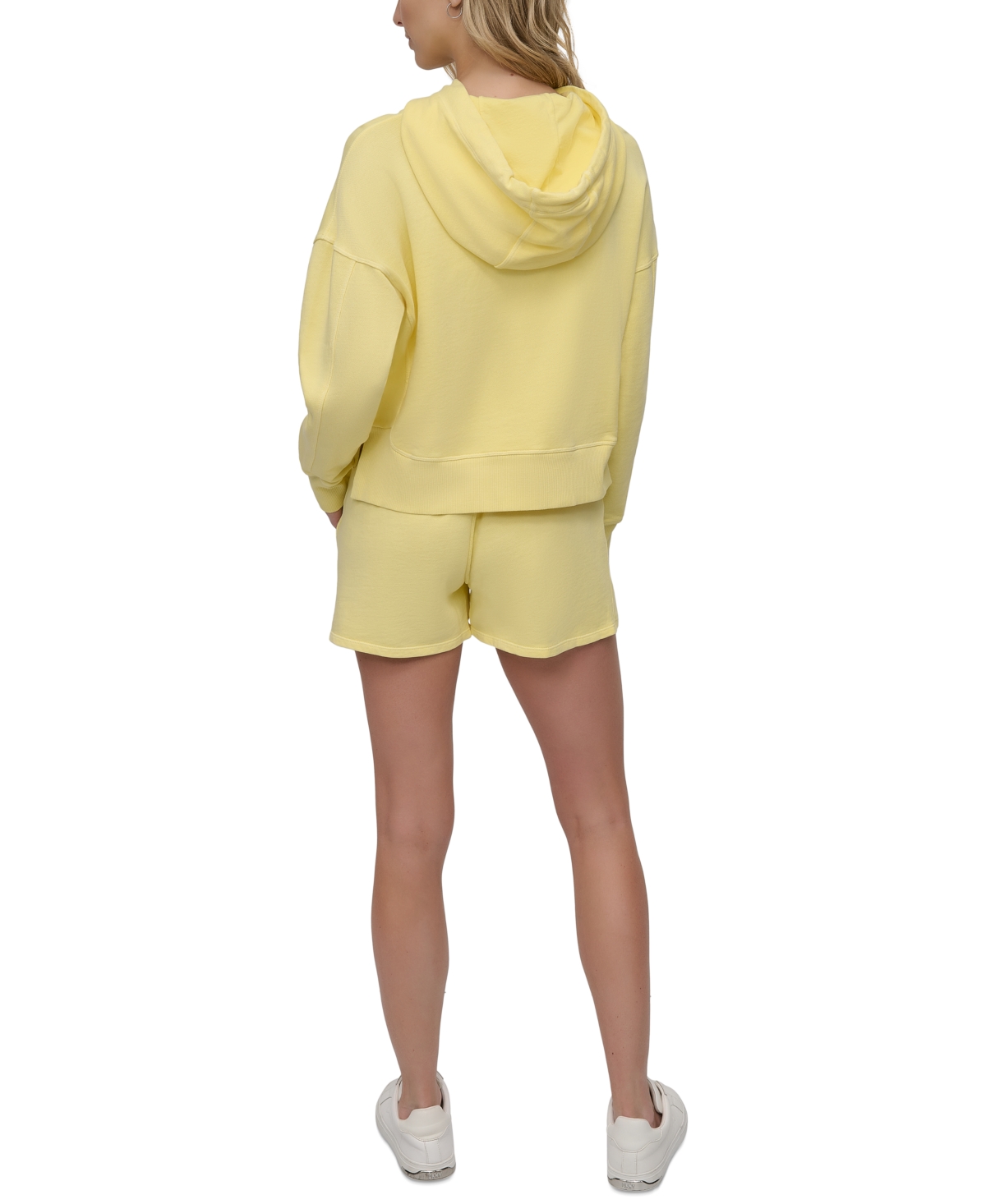 Dkny Sport Women's Cotton Embroidered Logo Pullover Hoodie In Yellow