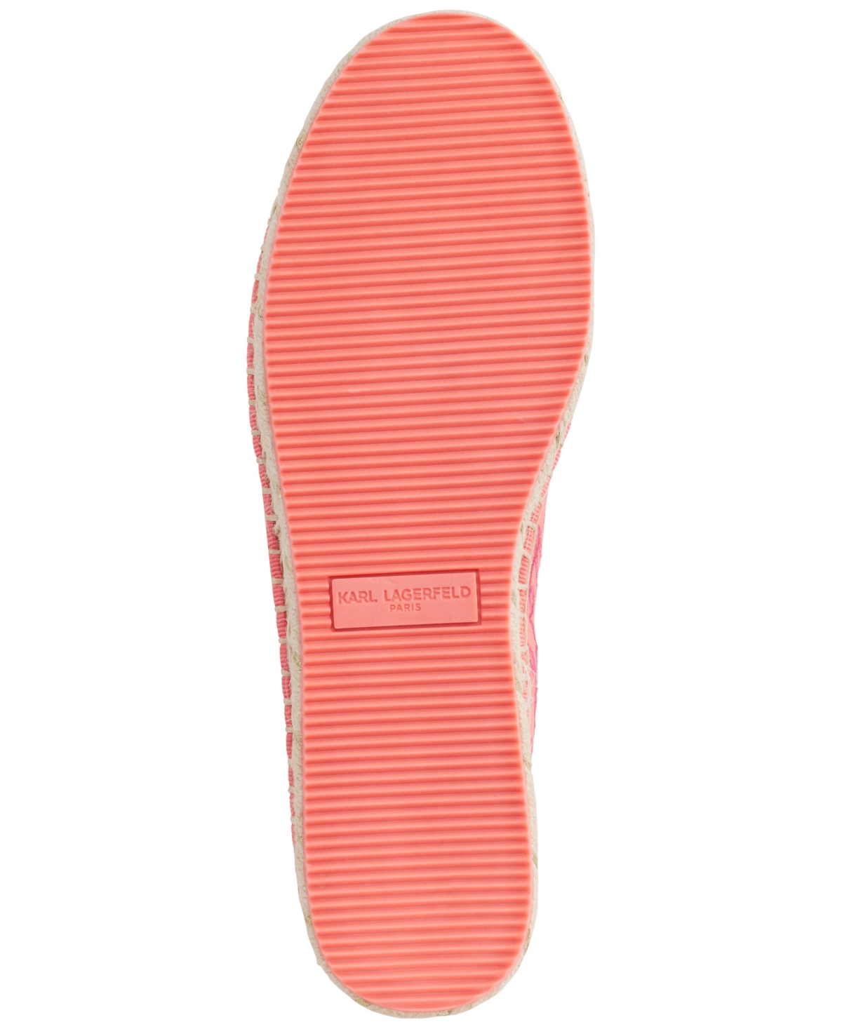 Karl Lagerfeld Women's Michaela Embellished Slip-on Espadrille Flats In Sunset Coral