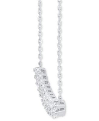 Lab Grown Diamond Cluster 18"  Necklace (2 ct. t.w.) in Sterling Silver or 14k Gold-Plated Sterling Silver