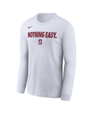 Nike - Men's White Stanford Cardinal 2025 On-Court Bench Long Sleeve T-Shirt