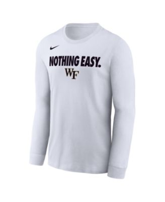 Nike - Men's White Wake Forest Demon Deacons 2025 On-Court Bench Long Sleeve T-Shirt