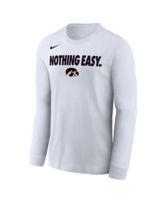 Nike - Men's White Iowa Hawkeyes 2025 On-Court Bench Long Sleeve T-Shirt