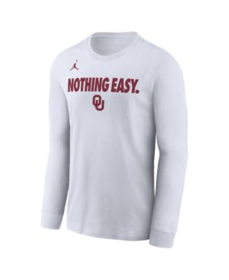 Nike - Men's White Oklahoma Sooners 2025 On-Court Bench Long Sleeve T-Shirt