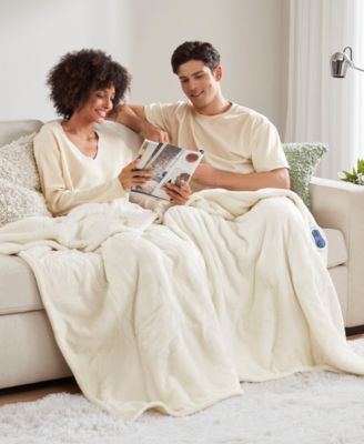 Microlight Electric Reversible Plush to Berber Throw, 60" x 70"