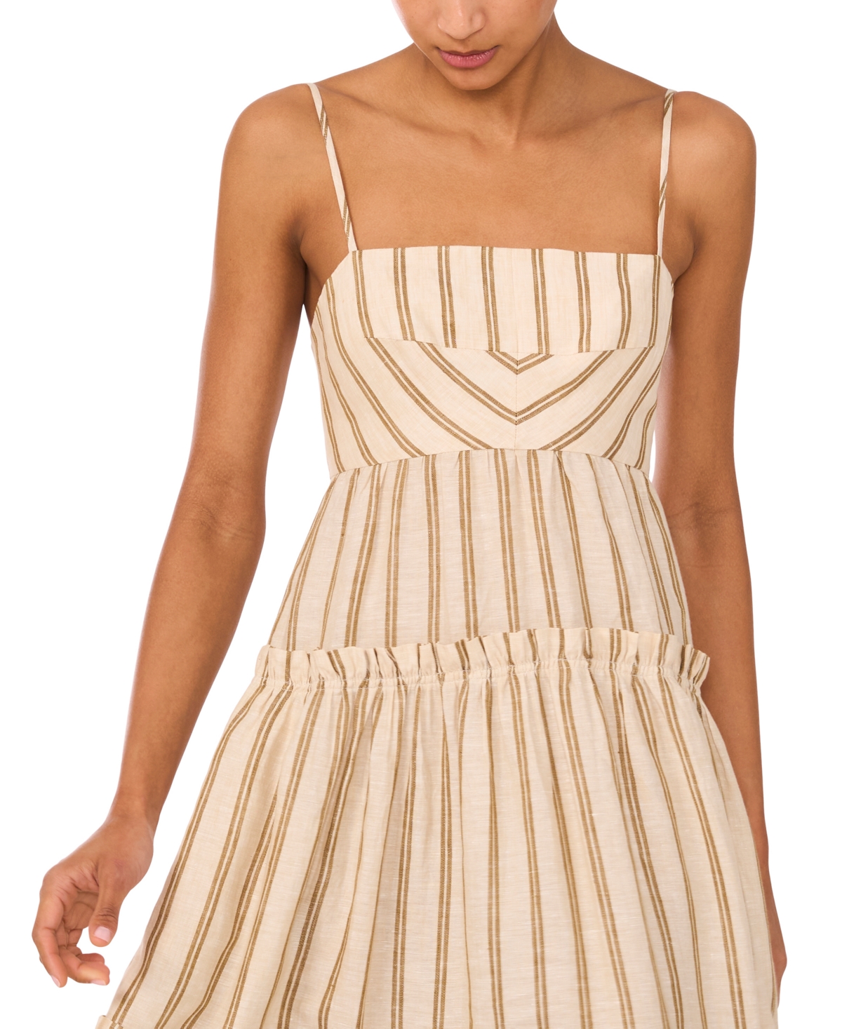 1.state Sleeveless Tiered Maxi Dress In Neutral