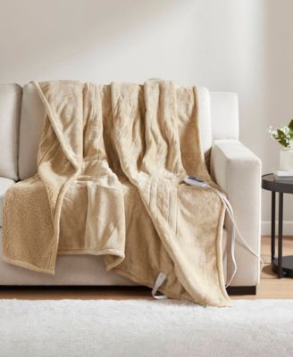 Microlight Electric Reversible Plush to Berber Throw, 60" x 70"
