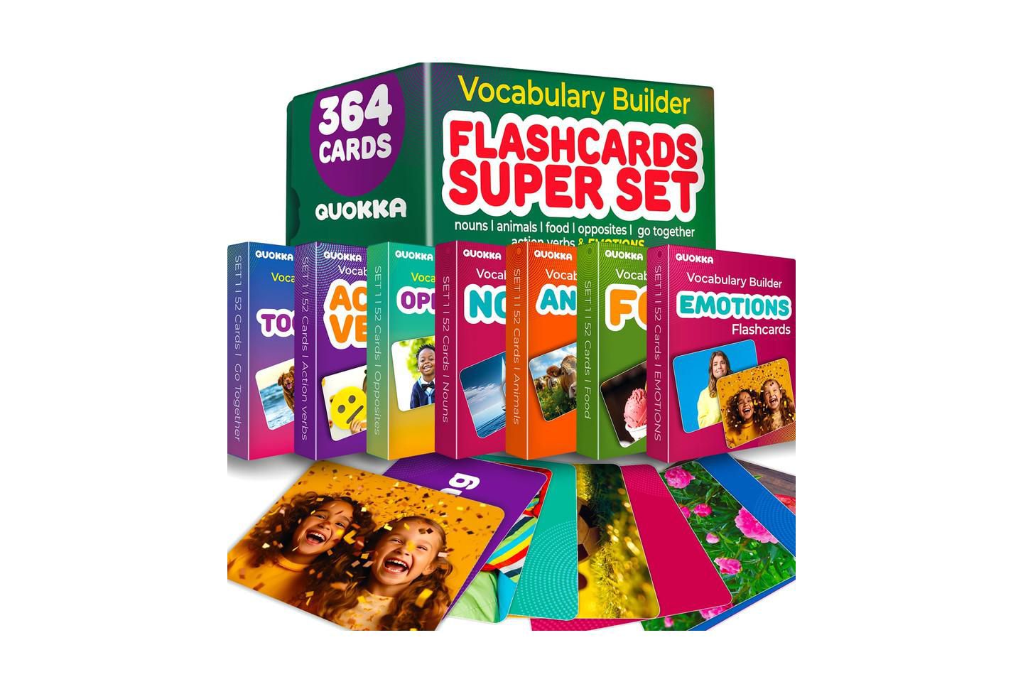 Детские игрушки Quokka High Contrast Preschool Flash Cards, Ages 3+, цвет: A. Vocabulary Builder — фото 1