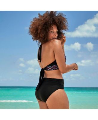 Women's Loop Strap Halter Bikini Top