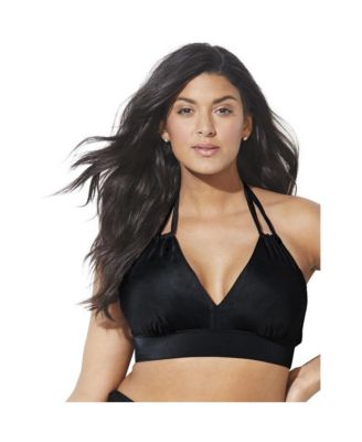 Women's Loop Strap Halter Bikini Top