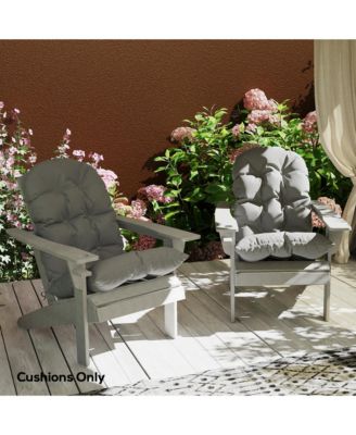 2 PCS Adirondack Cushions, Tufted High Back Patio Chair Cushions
