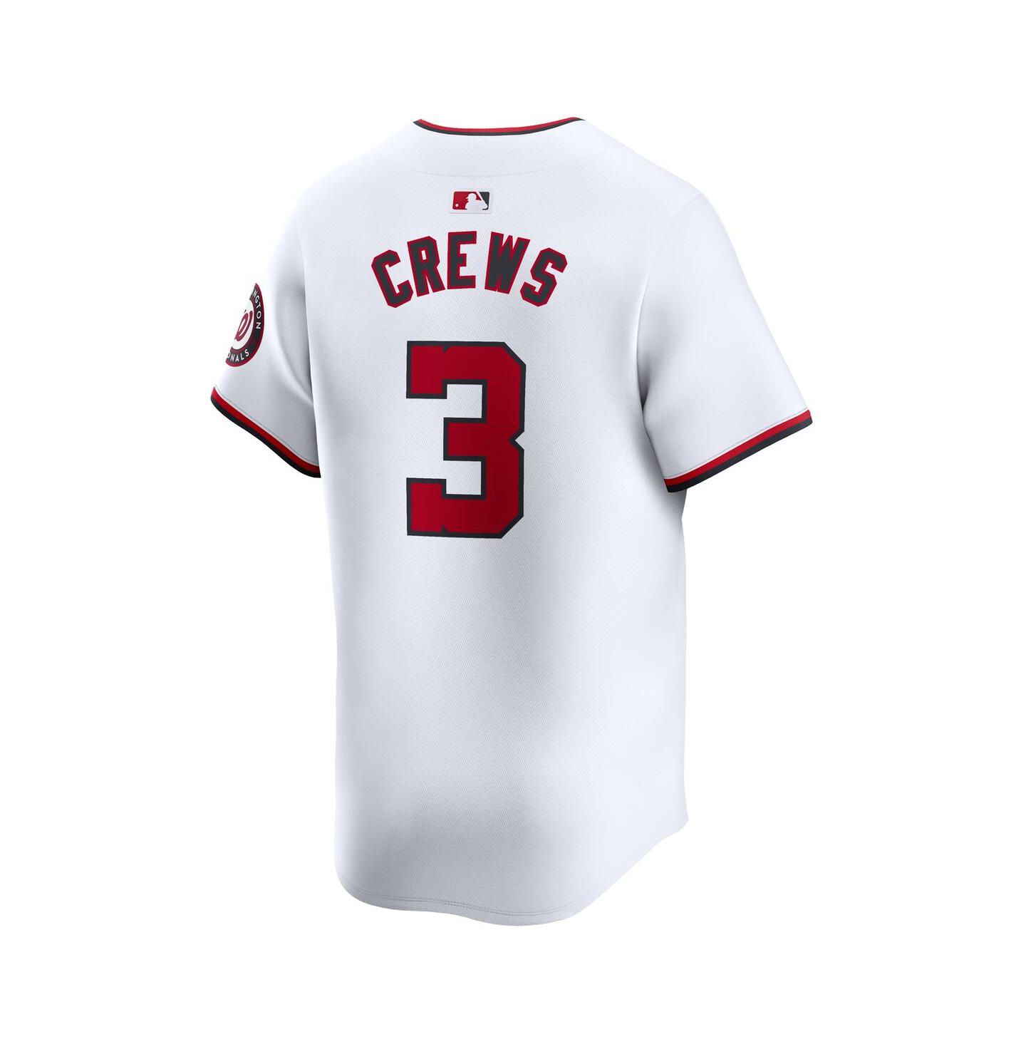 Мужской топ Nike Dylan Crews White Washington Nationals Home Limited Player Jersey — фото 2