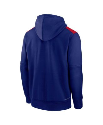 Men's Royal Texas Rangers Authentic Collection Performance Pullover Hoodie