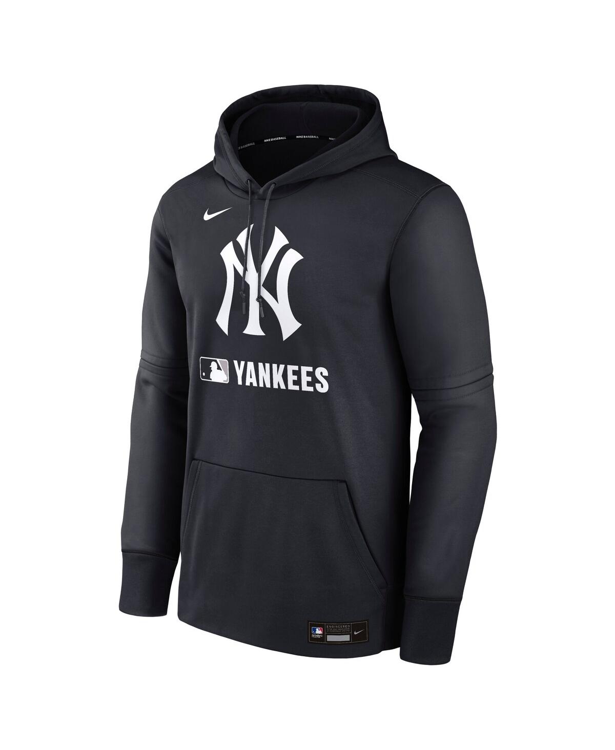Nike Men's New York Yankees Authentic Collection  Therma Mlb Pullover Hoodie In Brown
