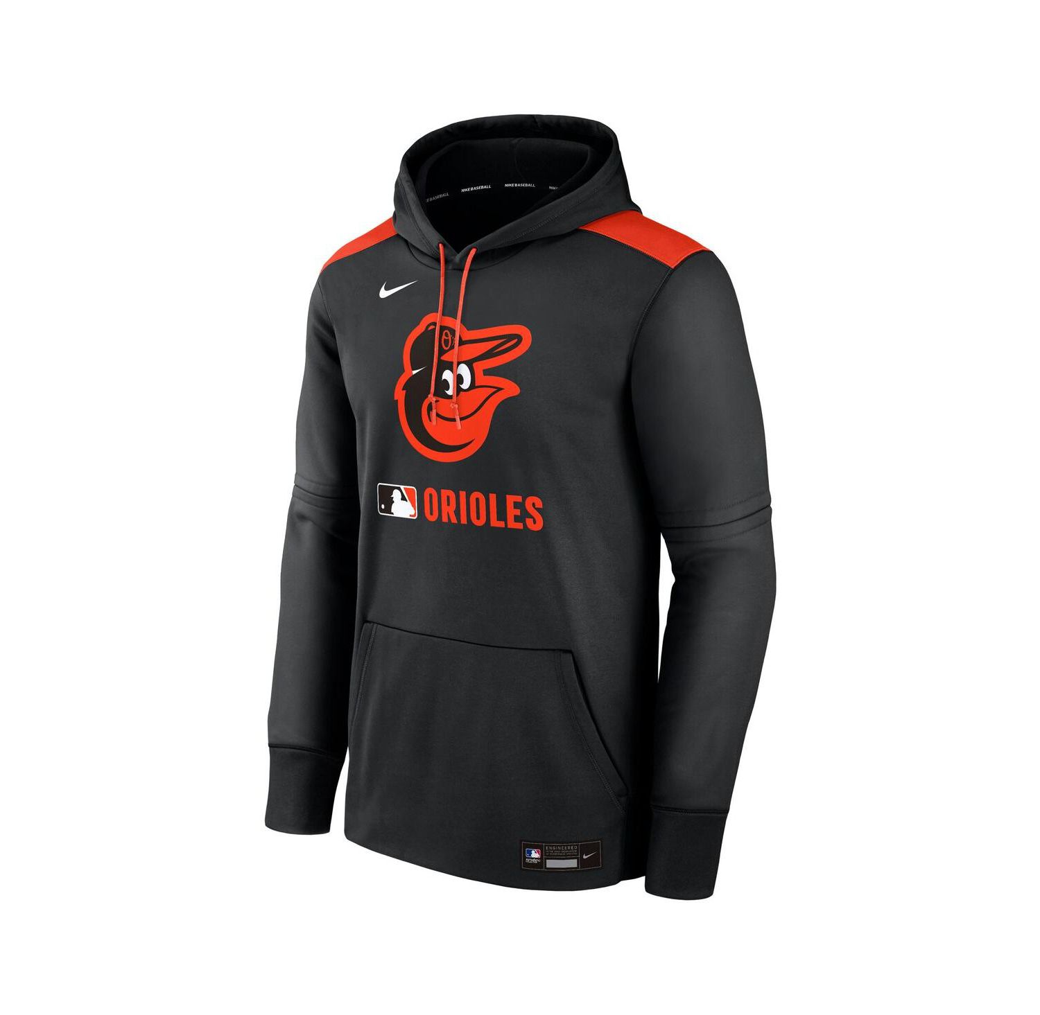 Men's Black Baltimore Orioles Authentic Collection Performance Pullover Hoodie