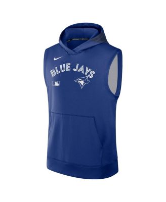Men's Royal Toronto Blue Jays Authentic Collection Performance Sleeveless Pullover Hoodie