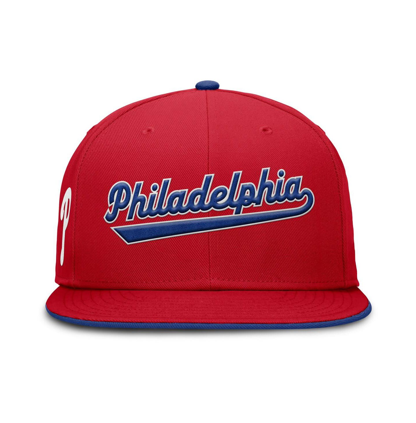 Мужская кепка Nike Red Philadelphia Phillies True Performance Fitted Hat — фото 3