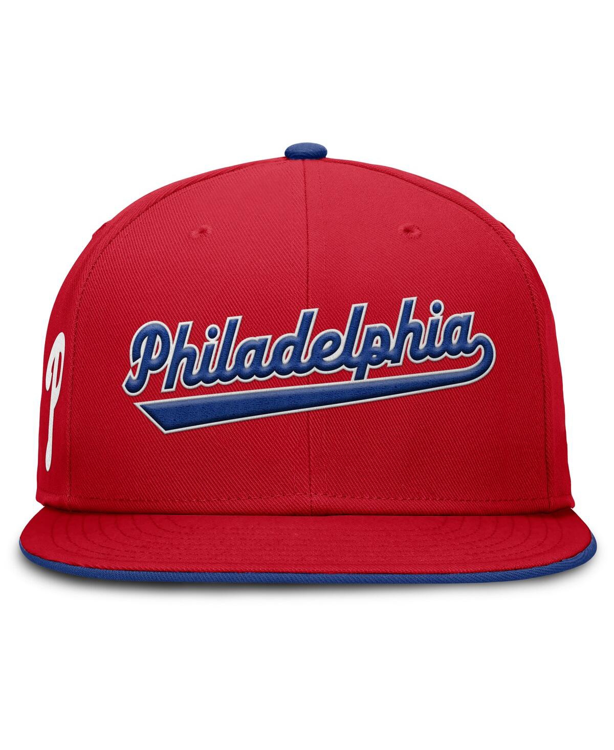 Nike Men's Red Philadelphia Phillies True Performance Fitted Hat In Red