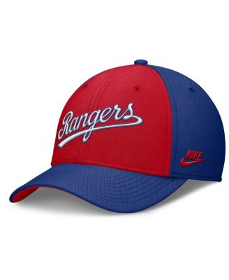 Men's Royal/Red Texas Rangers Rise Swoosh Performance Flex Hat
