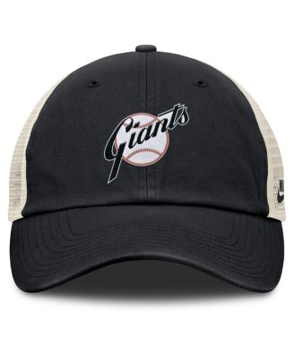 Men's Black/Natural San Francisco Giants Cooperstown Collection Club Trucker Adjustable Hat