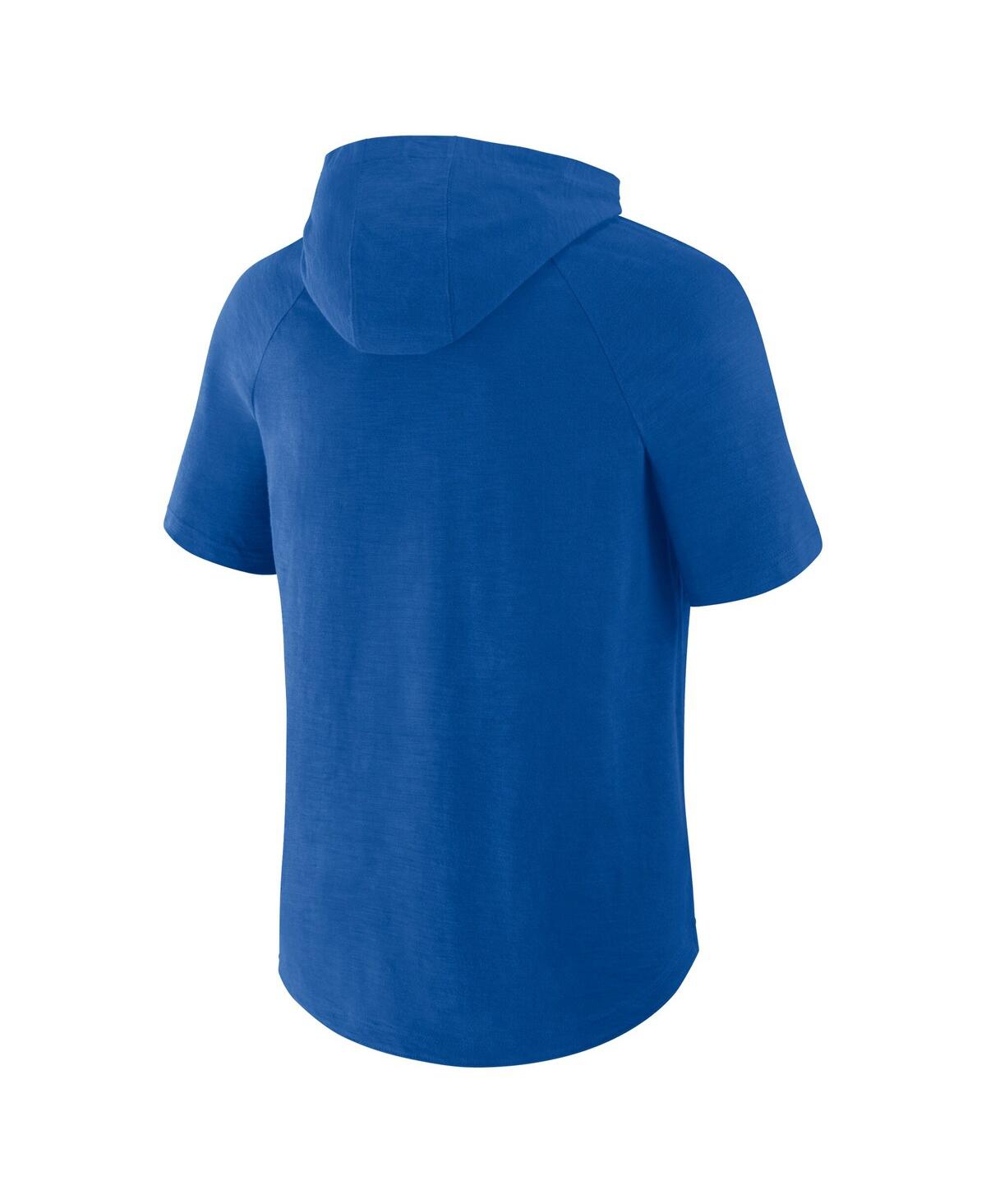 Fanatics Men's Royal Los Angeles Dodgers Clubhouse Optimal Play Raglan Short Sleeve Pullover Hoodie In Royal
