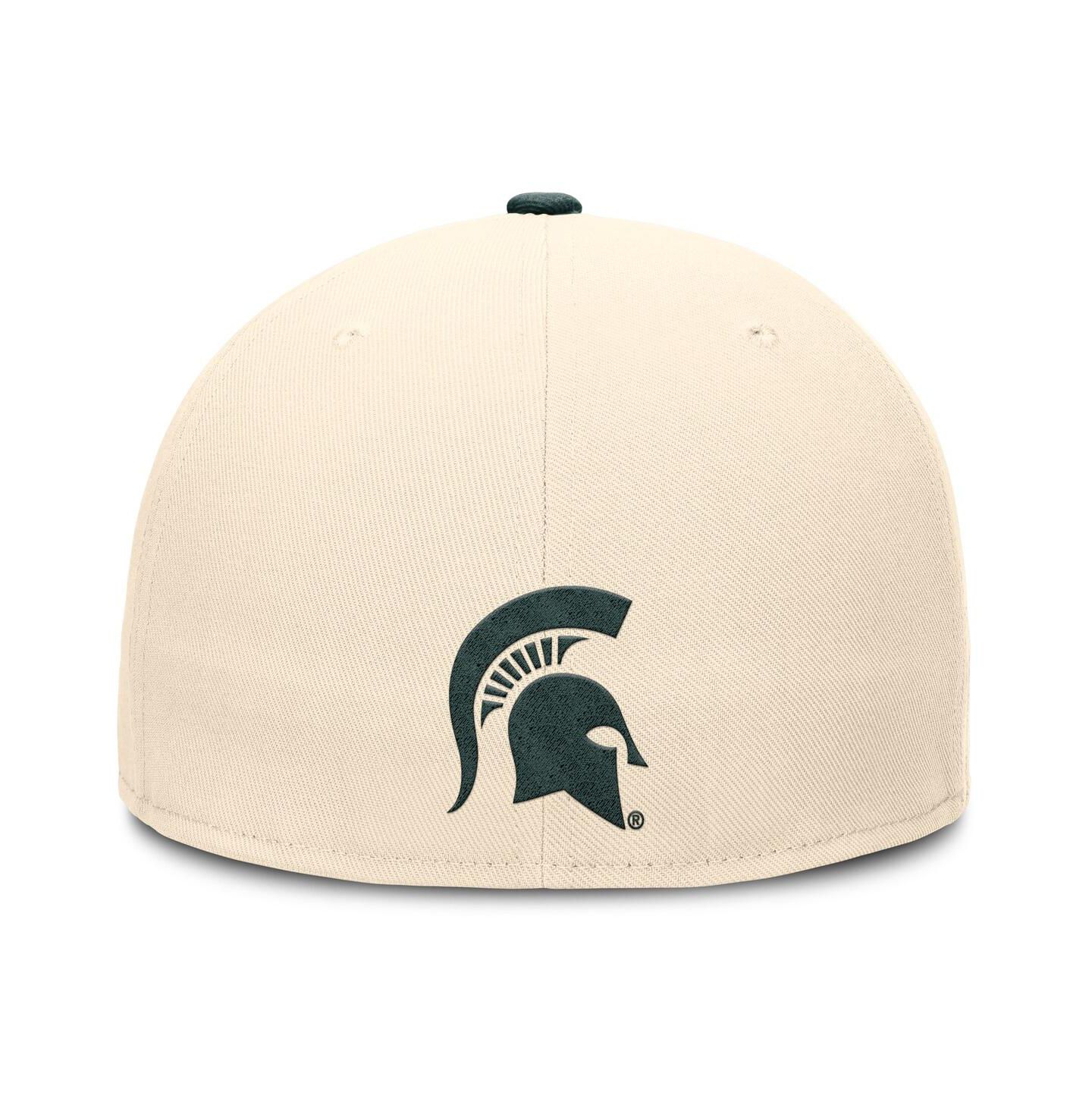 Мужская кепка Nike Natural Michigan State Spartans Primetime True Performance Fitted Hat — фото 2