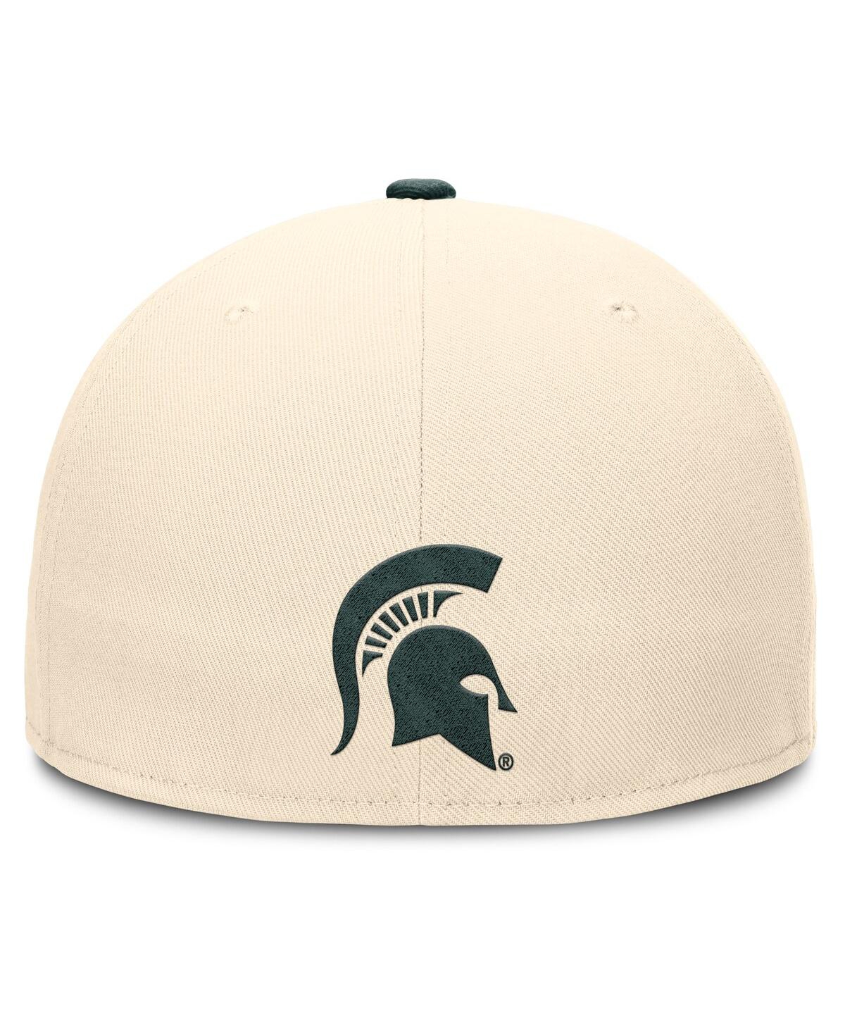 Nike Men's Natural Michigan State Spartans Primetime True Performance Fitted Hat In Natural