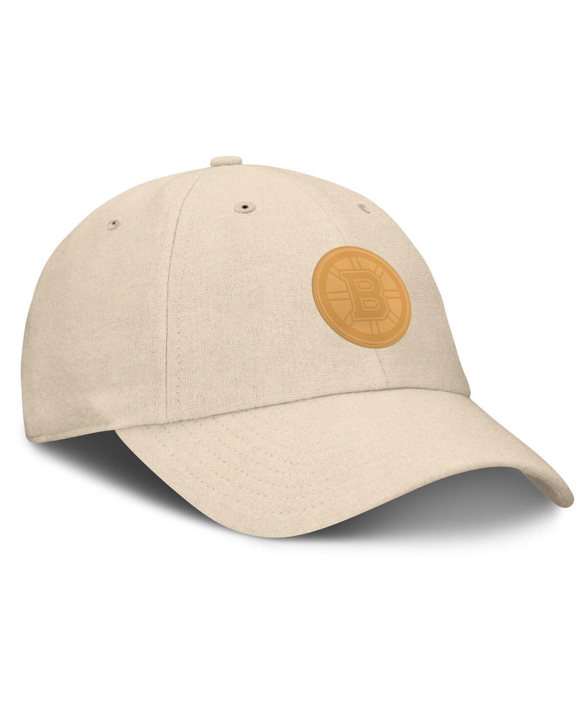 Fanatics Men's Tan Boston Bruins Front Office Canvas Adjustable Hat In Tan