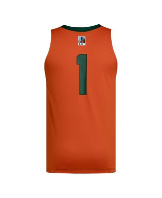 Men's 1 Green/Orange Miami Hurricanes Black History Month Basketball Jersey