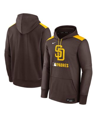 Nike - Men's Brown San Diego Padres Authentic Collection Performance Pullover Hoodie