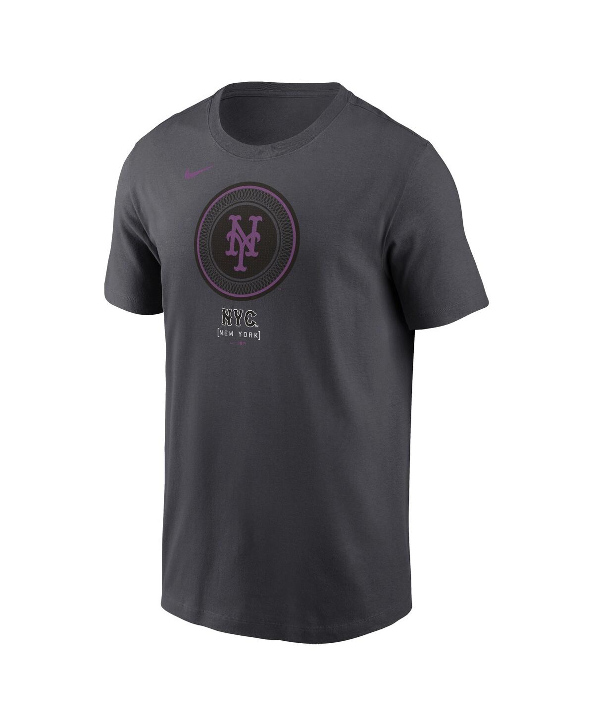 Nike Men's Charcoal New York Mets 2024 City Connect Large Logo T-shirt In Charcoal
