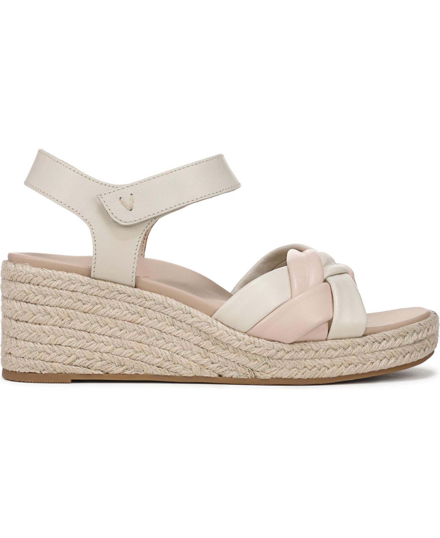 Женские сандалии Vionic Saratoga Espadrille, цвет: Кремовый / Розовый кожаный — фото 3